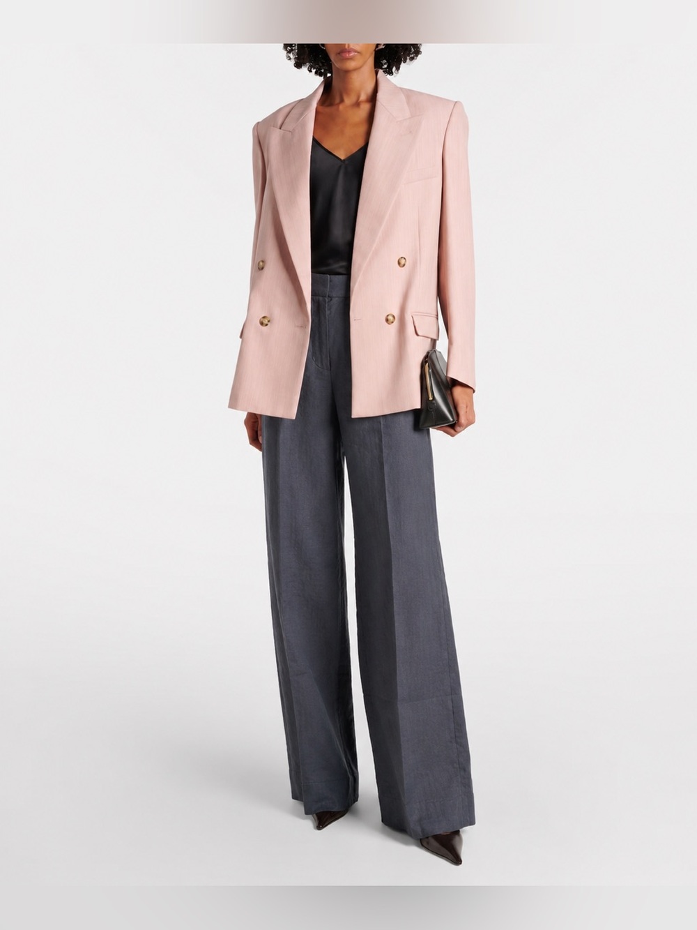 Stella McCartney Linen Blend Wide Leg Pants